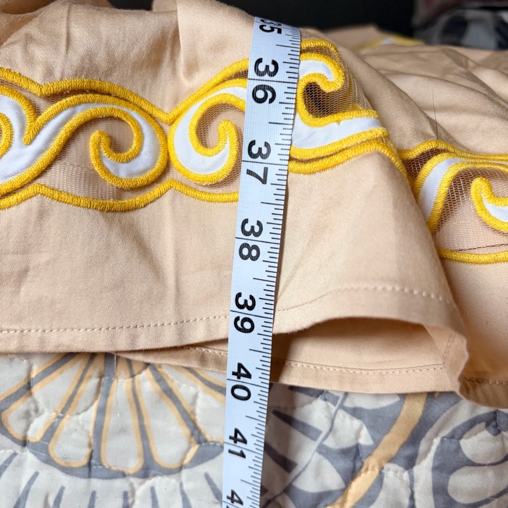 Tuckernuck Cream Mini Dress with Yellow Embroidered Trim - Picture 14 of 16